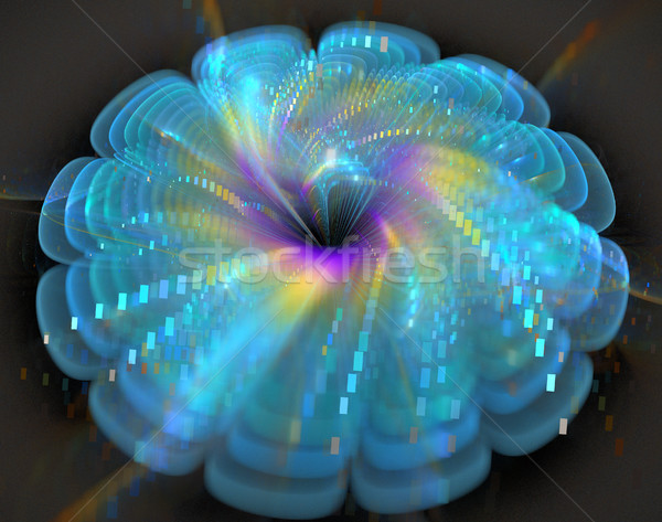 Ilustrare fractal fantastic luminos floare Imagine de stoc © yurkina