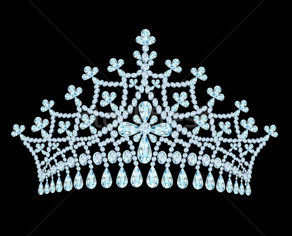  feminine wedding tiara crown with tassels Stock photo © yurkina