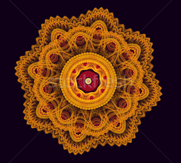 Fractal ilustrare luminos floare dantelă ornamente Imagine de stoc © yurkina