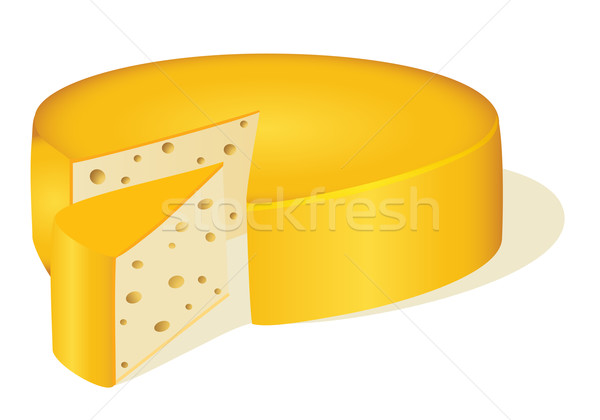 Kör vág el darab sajt fehér Stock fotó © yurkina