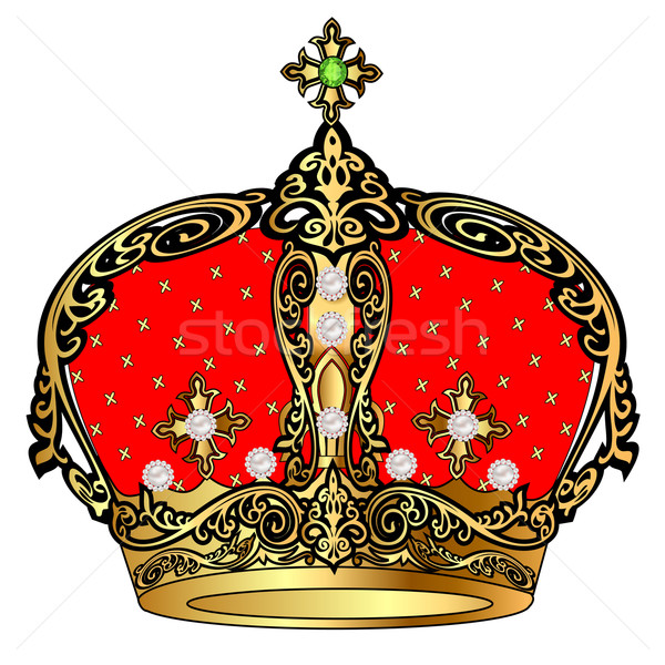  tsarist gold corona with pearl and pattern Stock photo © yurkina