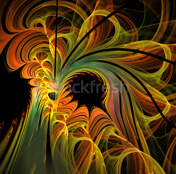 illustration background fraktal bright spiral oriental tale Stock photo © yurkina