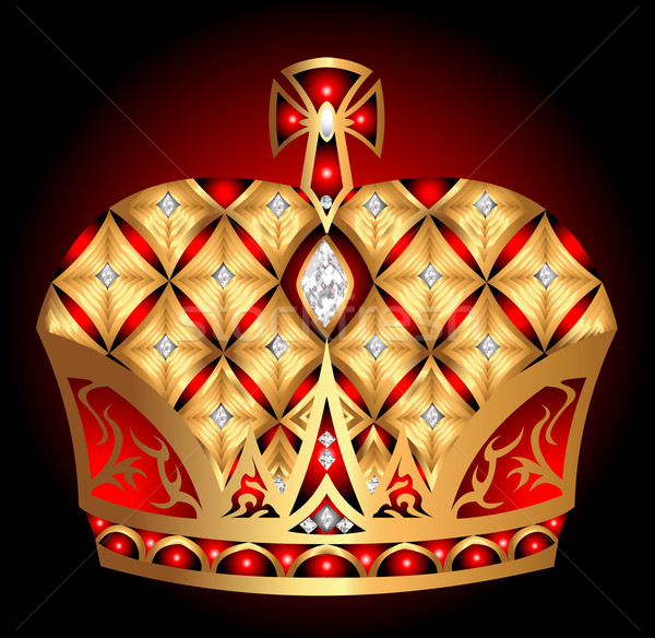  gold(en) royal crown insulated on black background Stock photo © yurkina