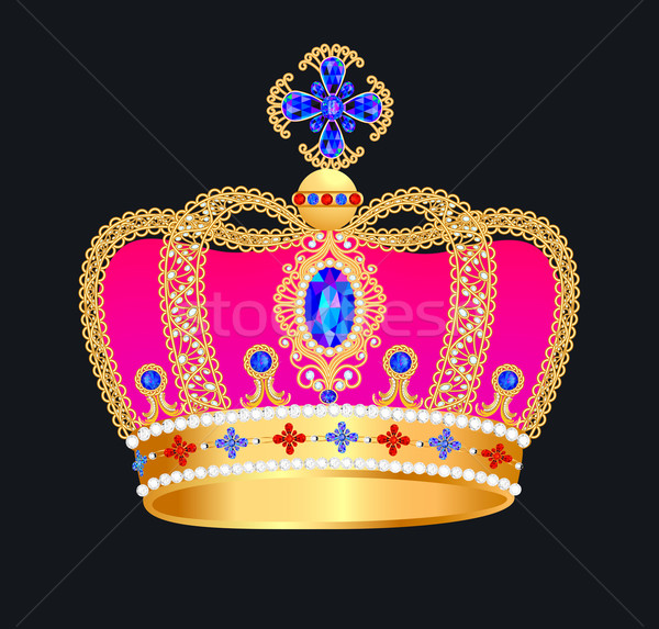 Királyi arany korona ékszerek illusztráció terv Stock fotó © yurkina
