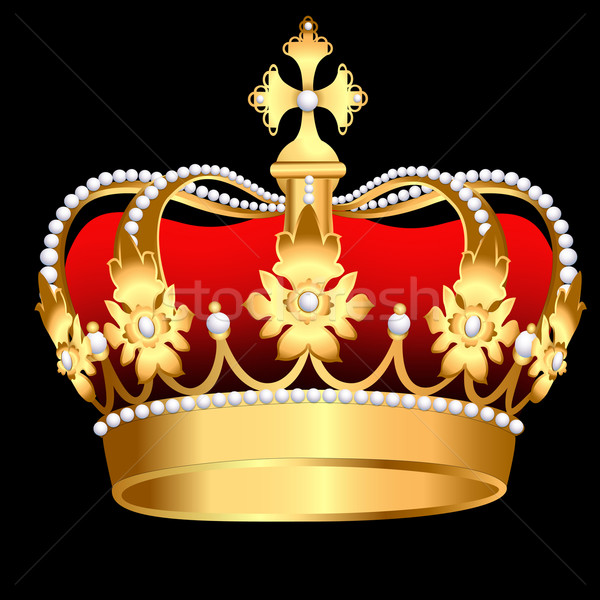 gold corona with pearl and sheet Stock photo © yurkina
