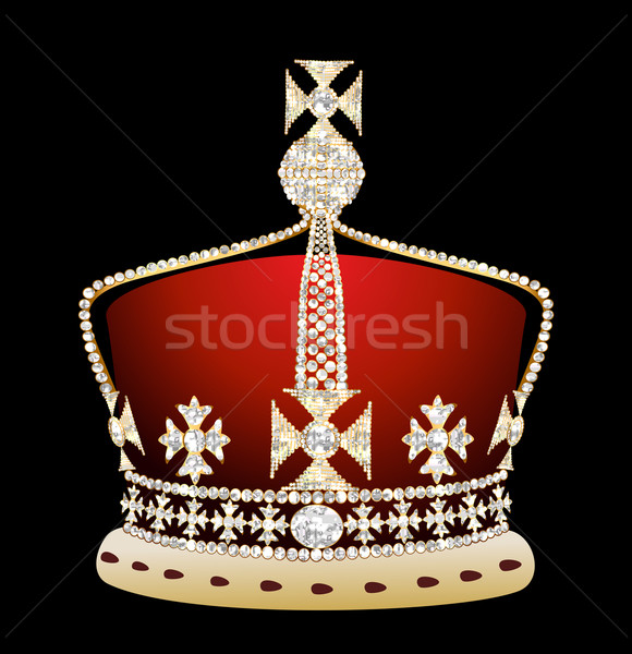 royal gold corona on black background Stock photo © yurkina