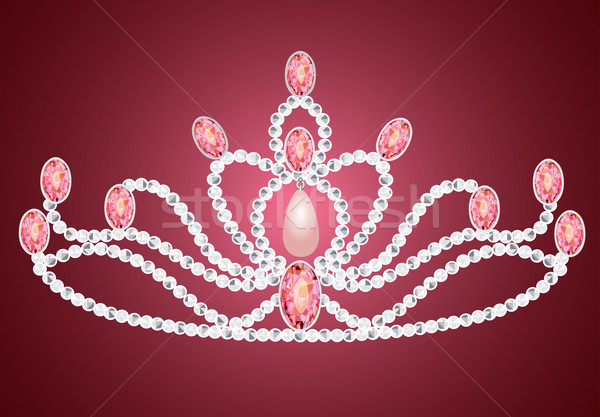 Сток-фото: тиара · корона · свадьба · розовый · иллюстрация · дизайна