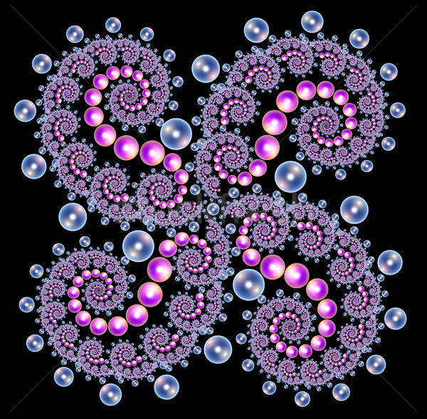 Illustration fractal lumineuses poire fleur résumé [[stock_photo]] © yurkina