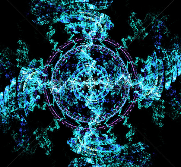 fractal abstract background illustration line movement around th Stock photo © yurkina