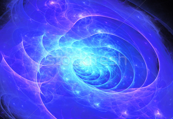 Illustration fractal espace univers bleu spirale Photo stock © yurkina