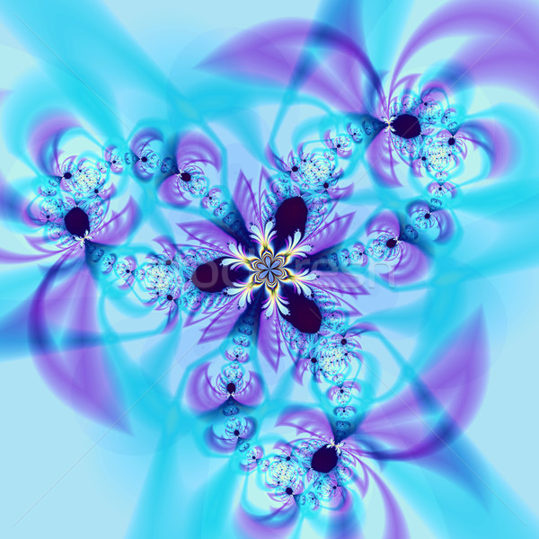 Fractal kwiatowy wzór cyfrowe twórczej Zdjęcia stock © yurkina