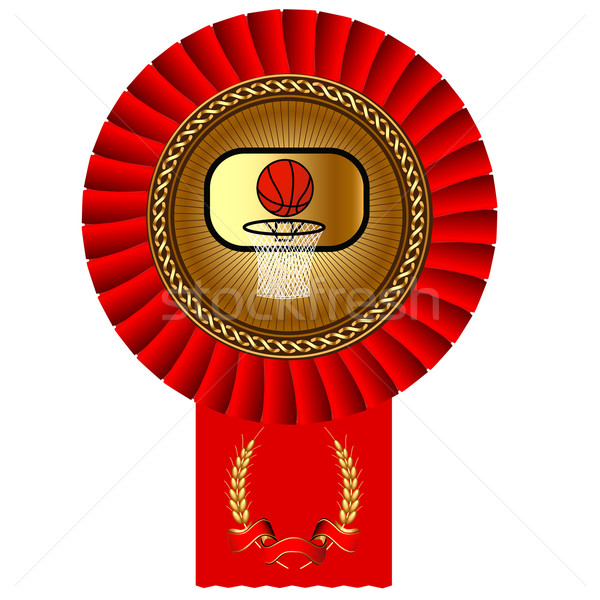  basketball ball gold medal red tape Stock photo © yurkina