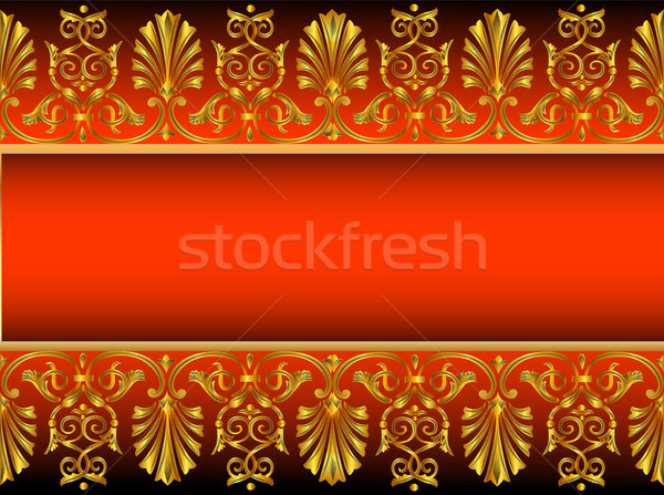  background with gold(en) antique pattern Stock photo © yurkina