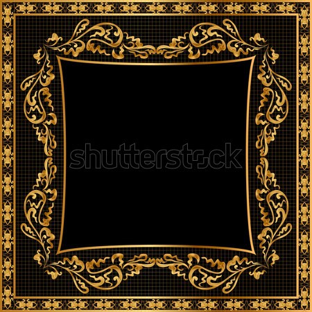  illustration frame background gold(en) pattern Stock photo © yurkina
