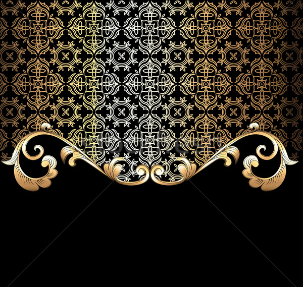 background  with a gold vegetative ornament  Stock photo © yurkina