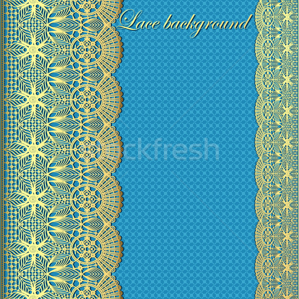  background with stripes of gold lace and place for text Stock photo © yurkina