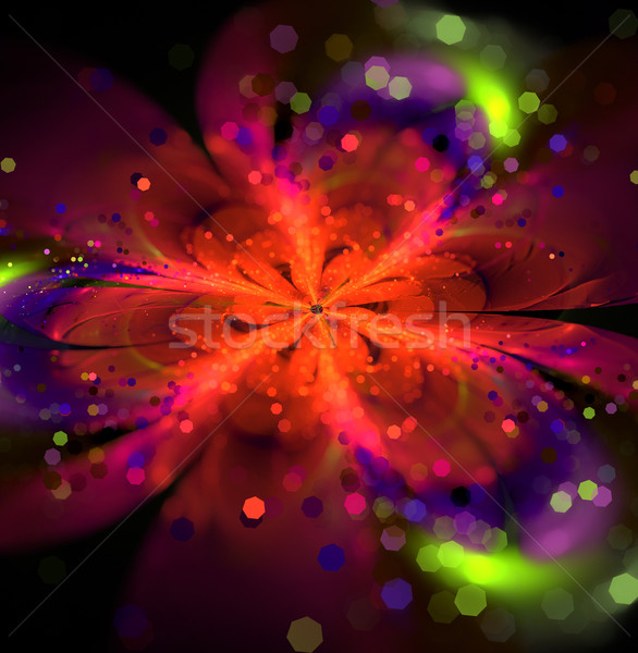 Stock photo: illustration of a fractal background with festive sequins