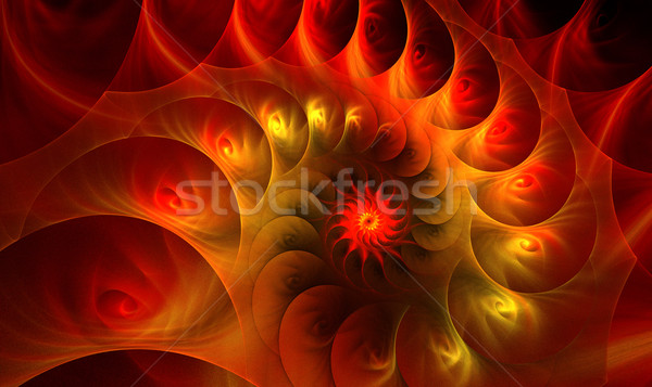Fractal ilustrare luminos roşu spirală calculator Imagine de stoc © yurkina