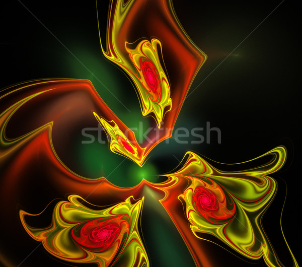 Illustratie fractal kleurrijk spiraal verhaal Stockfoto © yurkina
