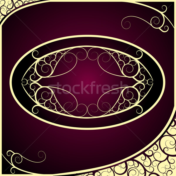  frame with vegetable and gold(en) pattern Stock photo © yurkina