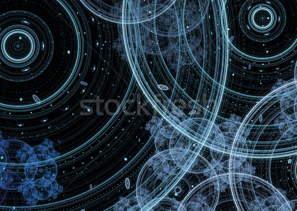 Fractal ilustrare albastru geometric modele construcţie Imagine de stoc © yurkina
