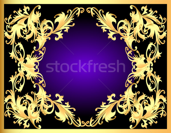 Decoratief frame gouden patroon illustratie ontwerp Stockfoto © yurkina