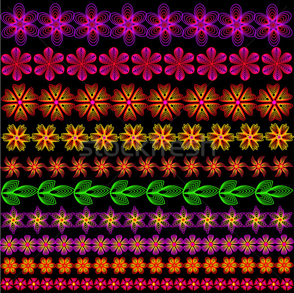 Set fiori illustrazione design frame Foto d'archivio © yurkina