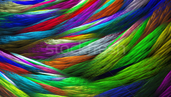 fractal illustration of rainbow colored background knitted weave Stock photo © yurkina