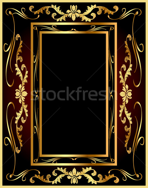  background frame with vegetable gold(en) pattern Stock photo © yurkina