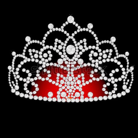  feminine wedding diadem crown on black Stock photo © yurkina