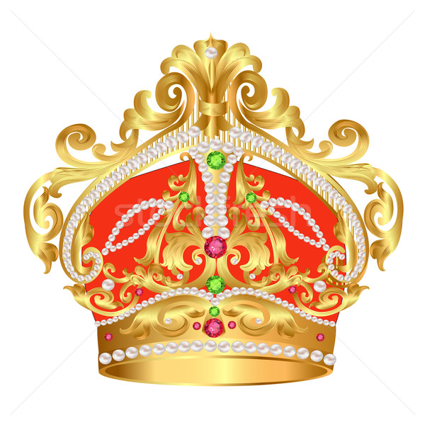  tsarist gold corona with pearl and pattern Stock photo © yurkina