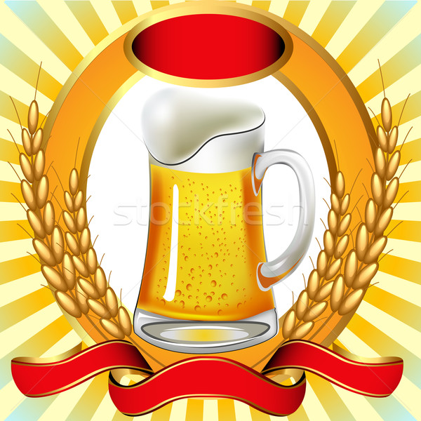  beer with bladder ear and tape Stock photo © yurkina