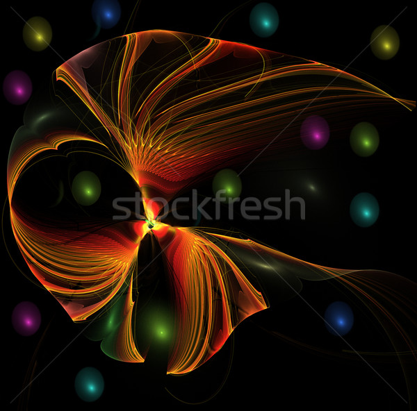 Illusztráció fraktál színes spirál távolkeleti mese Stock fotó © yurkina
