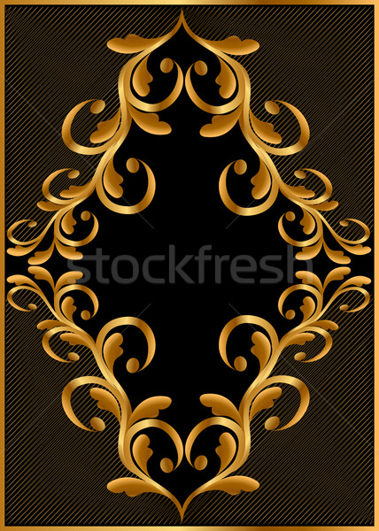  gold(en) frame with pattern Stock photo © yurkina