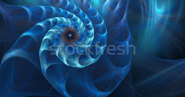 Fractal coajă mare ilustrare abstract frumuseţe Imagine de stoc © yurkina