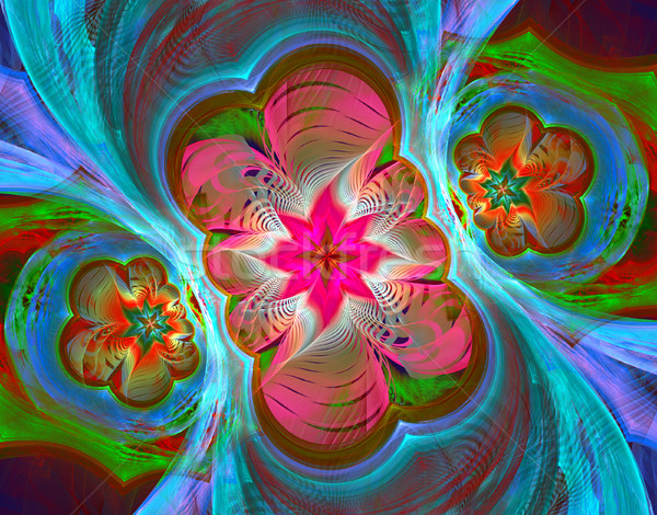 красочный фрактальный природного явление математический набор Сток-фото © yurkina