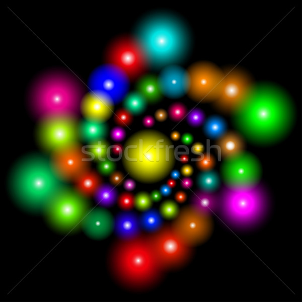 Kozmik parlak spiral örnek soyut turuncu Stok fotoğraf © yurkina