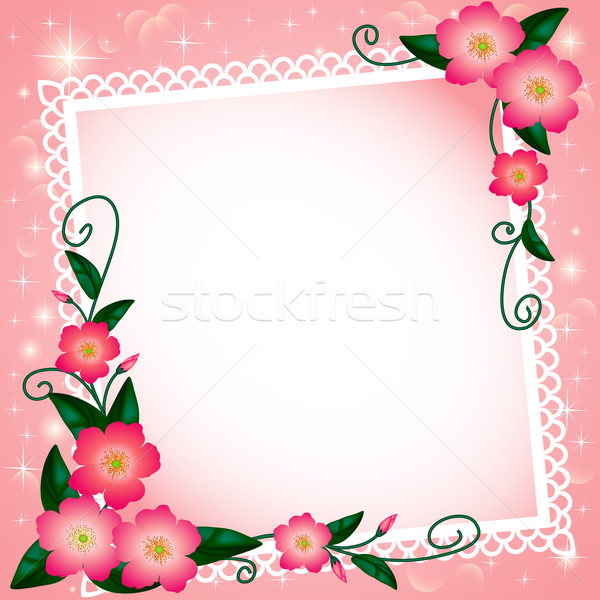 花卉 紙 花邊 插圖 花 幀 商業照片 © yurkina