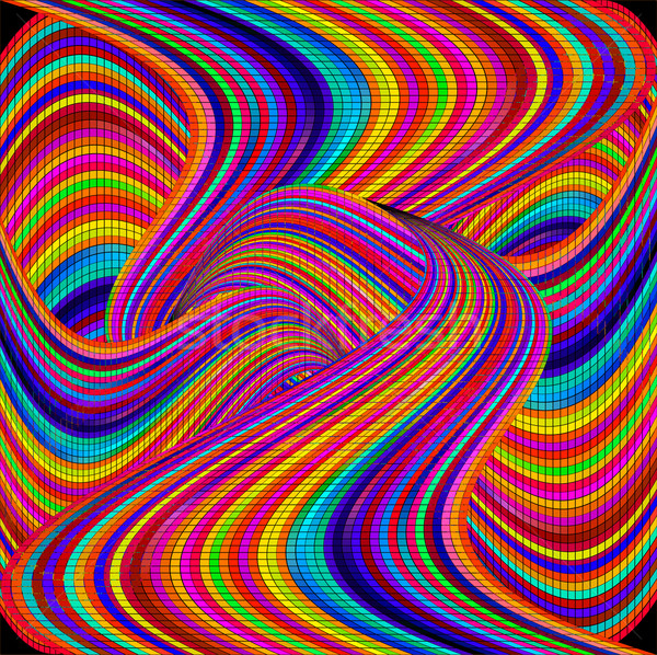 波 幾何学的な 実例 背景 ウェブ 黒 ストックフォト © yurkina
