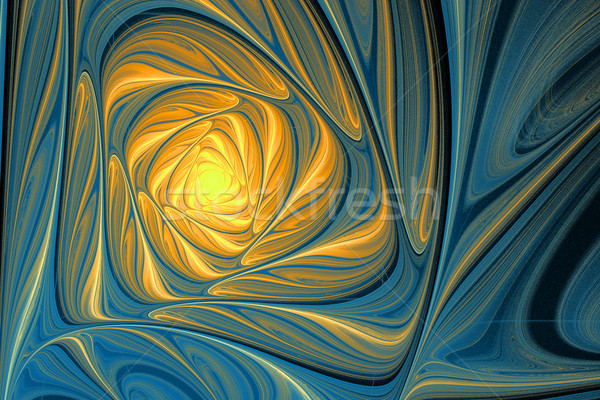 Illustration fractal nuit fleur laisse [[stock_photo]] © yurkina