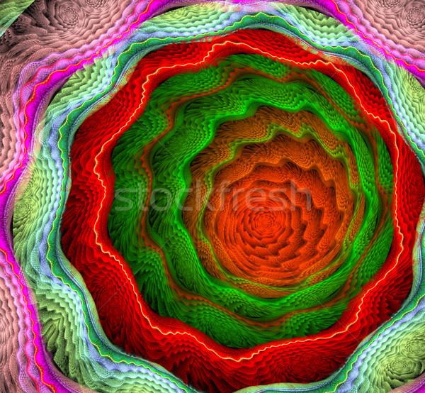 fractal illustration of rainbow colored background knitted weave Stock photo © yurkina