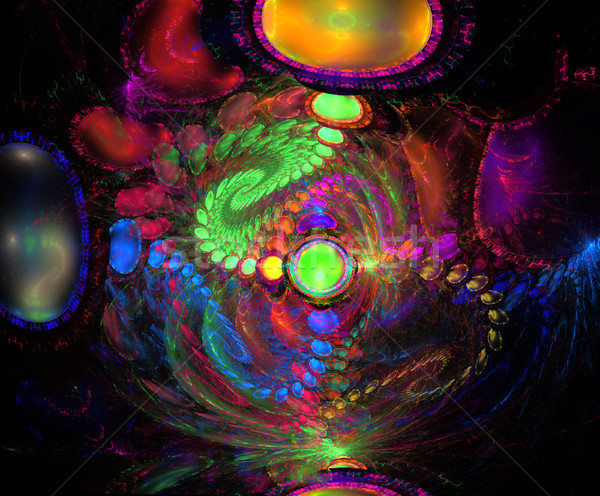 Kolorowy fractal naturalnych zjawisko matematyczny zestaw Zdjęcia stock © yurkina
