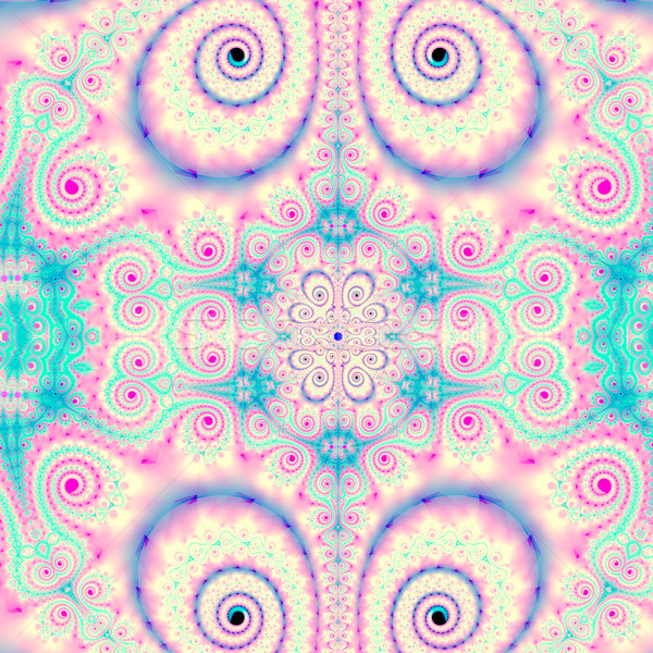 Kleurrijk fractal natuurlijke fenomeen wiskundig ingesteld Stockfoto © yurkina
