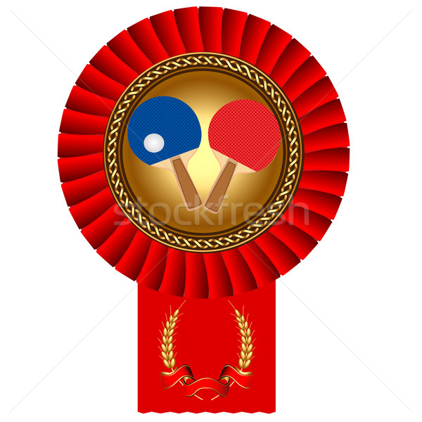 olympiad of the table tennis to ball gold(en) medal of the red t Stock photo © yurkina