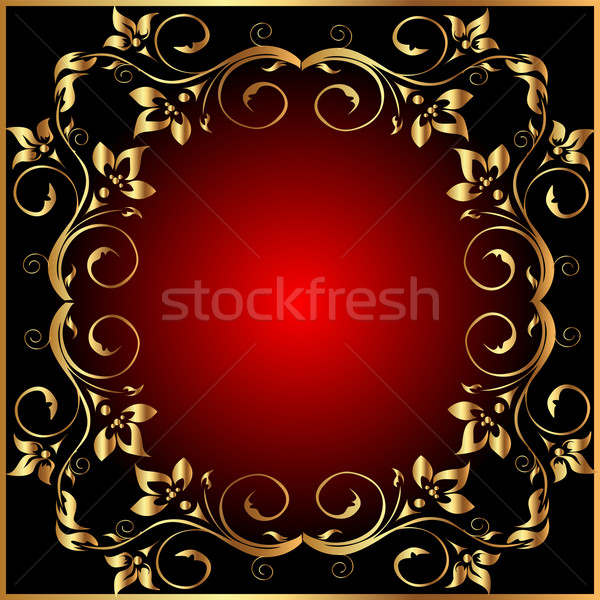  frame background with gold(en)  pattern Stock photo © yurkina