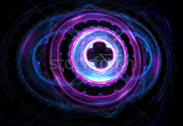 Illustration fractal background watch on black ghost Stock photo © yurkina