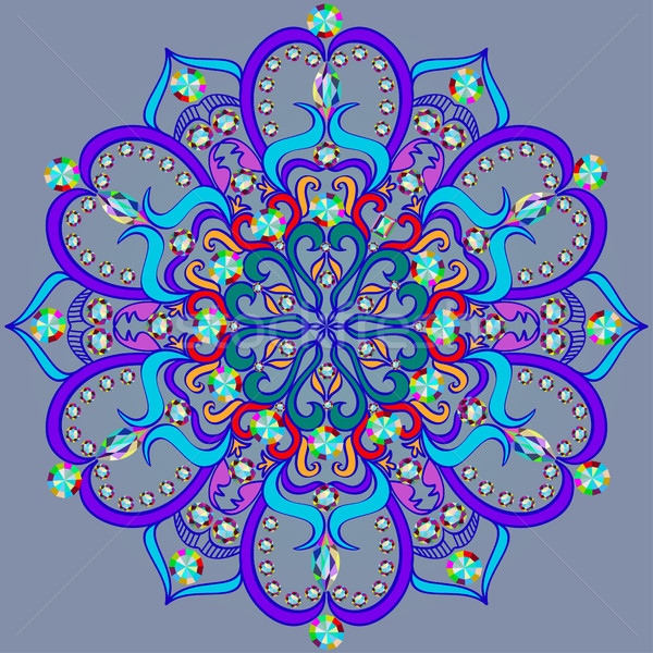 Illustratie heldere mandala patroon juwelen kunst Stockfoto © yurkina