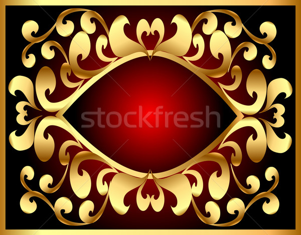  background with frame and royal gold(en) pattern Stock photo © yurkina