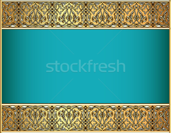 Celtic Muster Gold Illustration Mode abstrakten Stock foto © yurkina