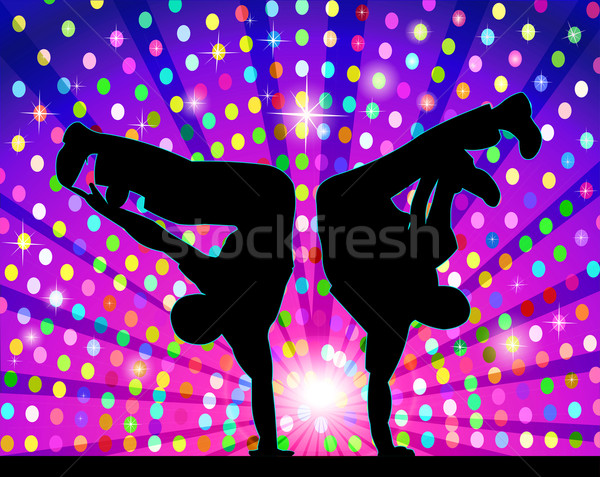 figure silhouetted in the dance  Stock photo © yurkina